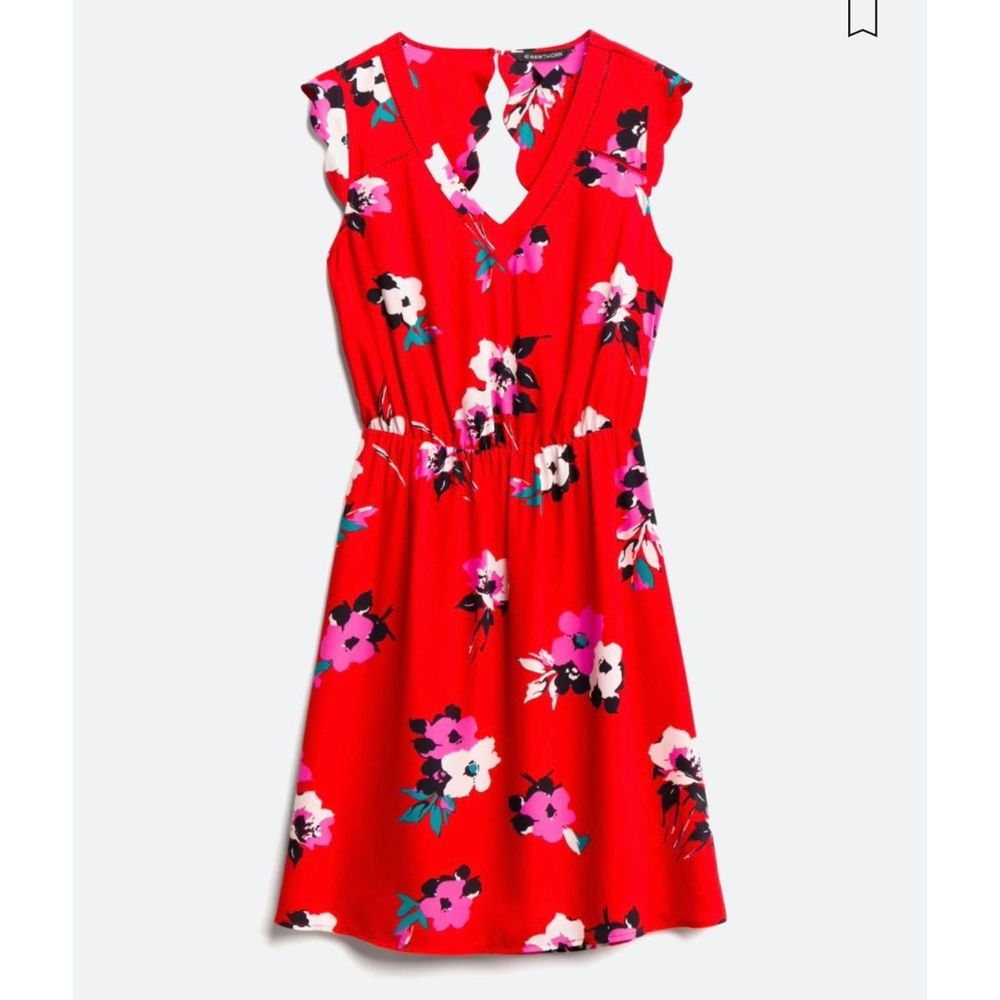 41 Hawthorn Red Dress• Large